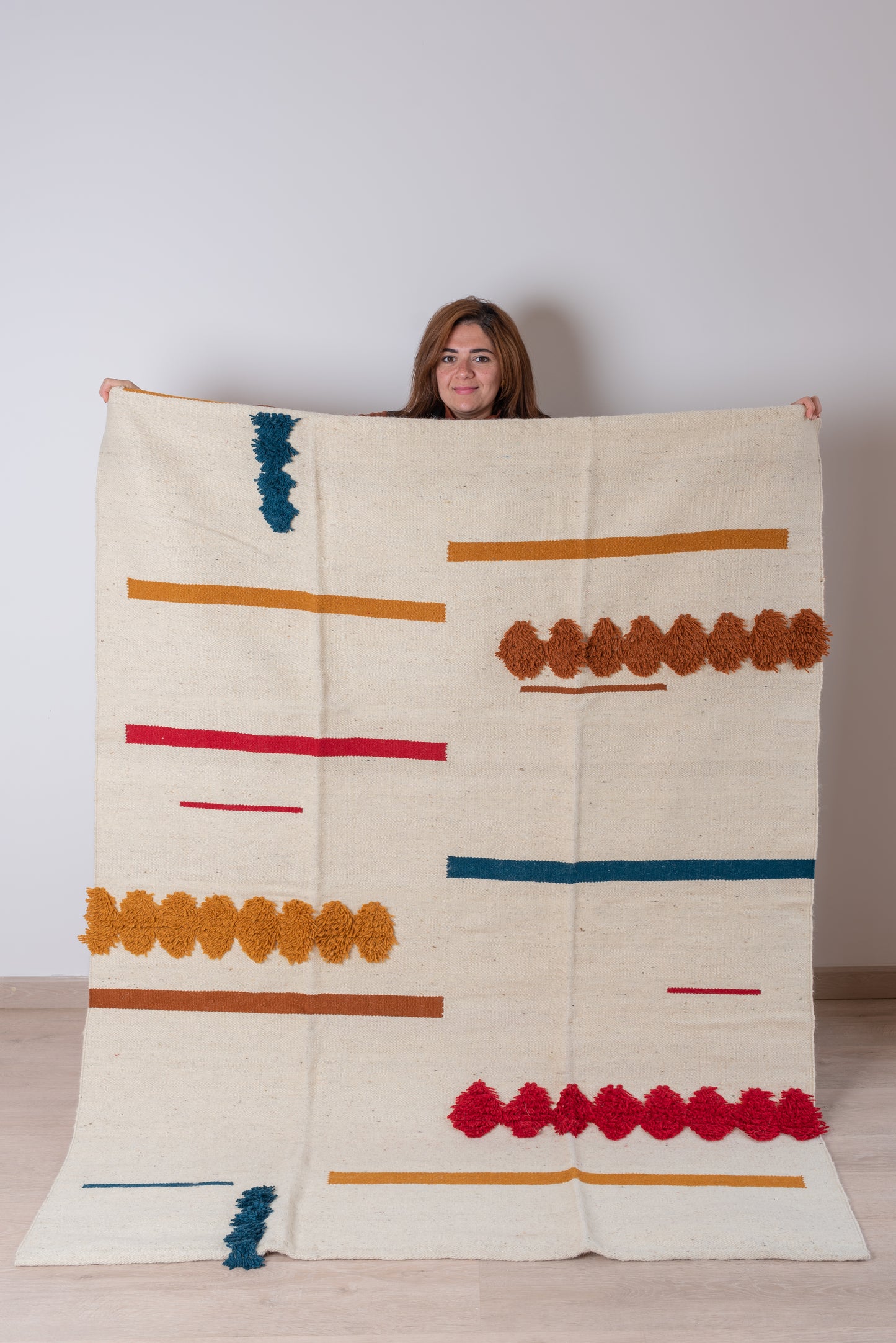 Handmade Kilim Rug - Beige - Memphis