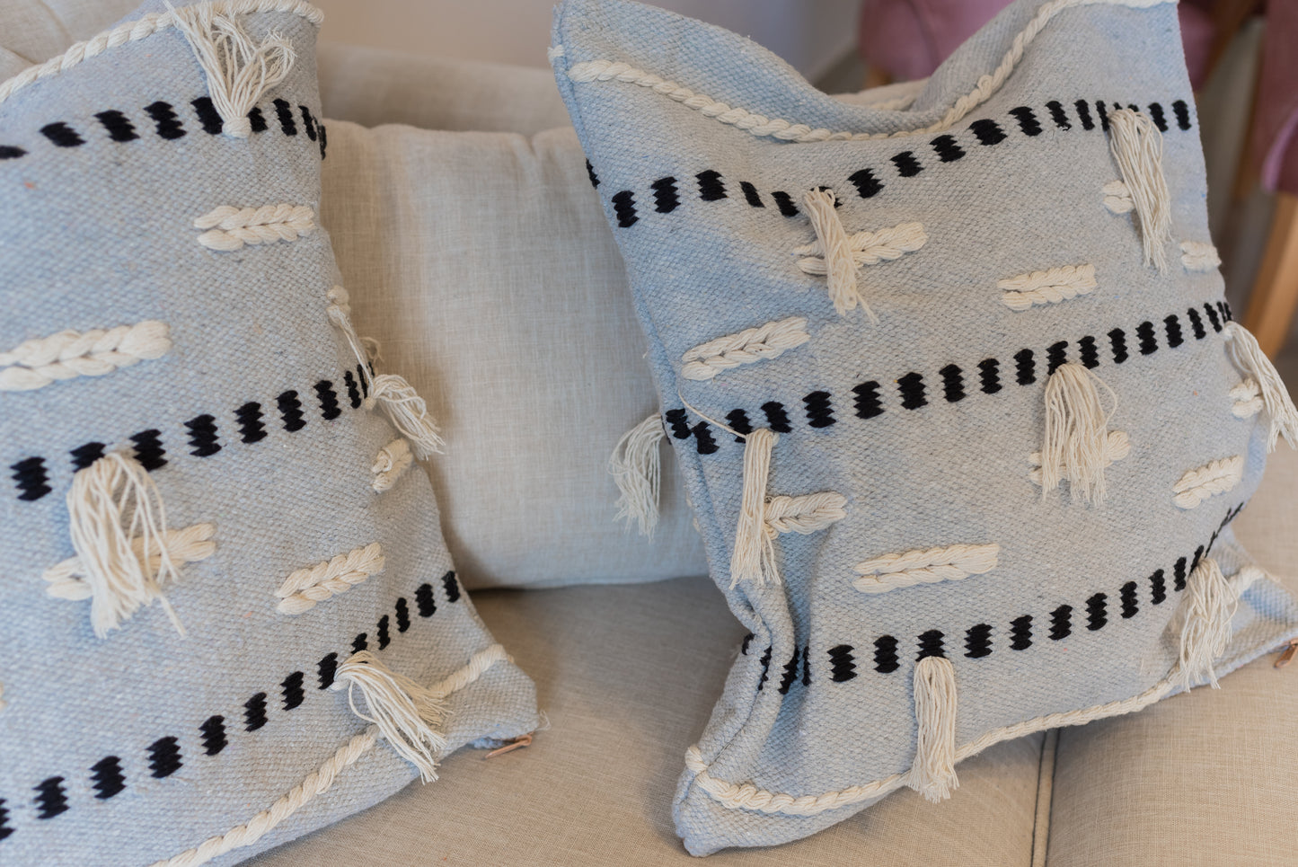 Handmade Kilim Cushions - Beige - Lotus Dream