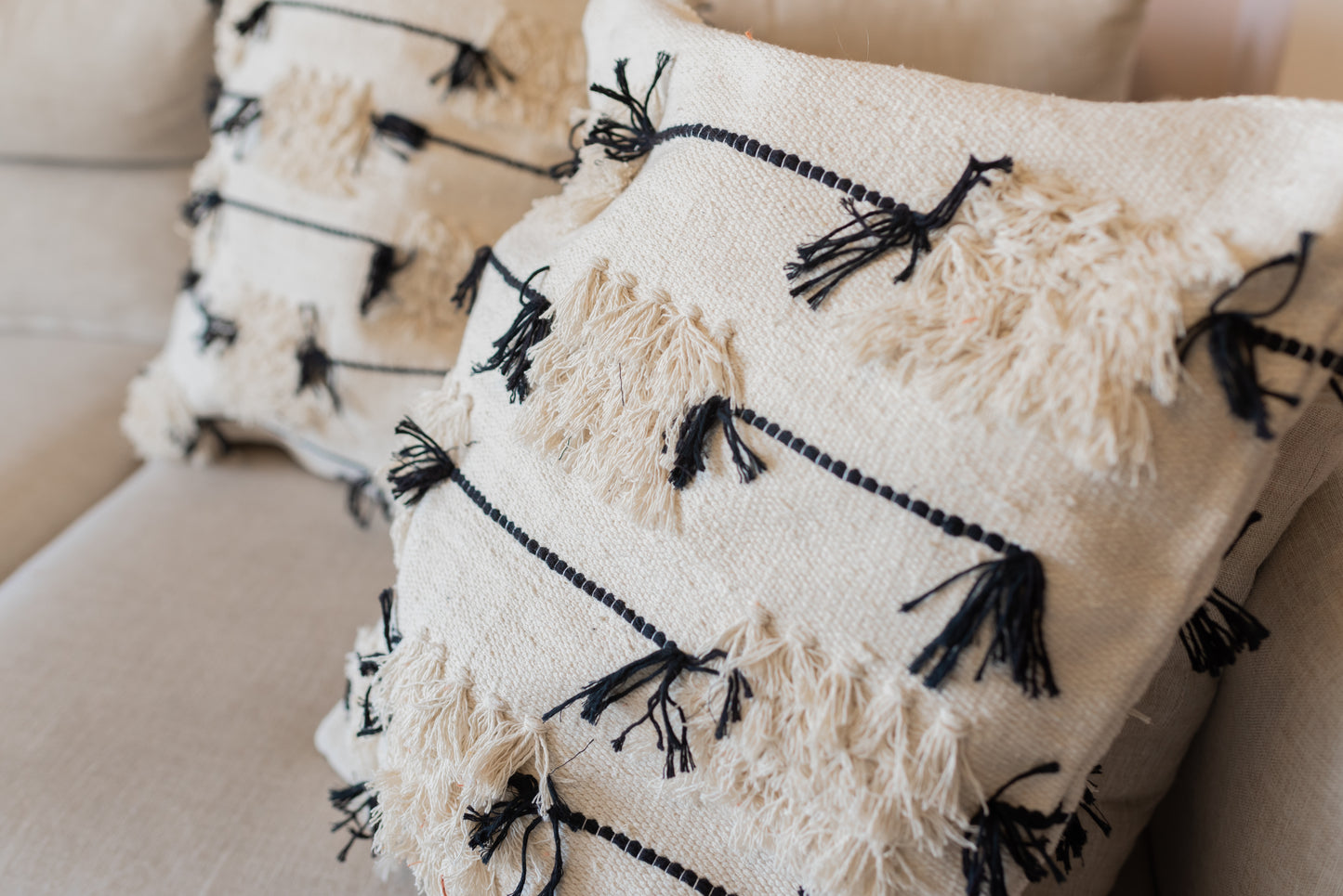 Handmade Kilim Cushions - Beige - Ramesses Rest