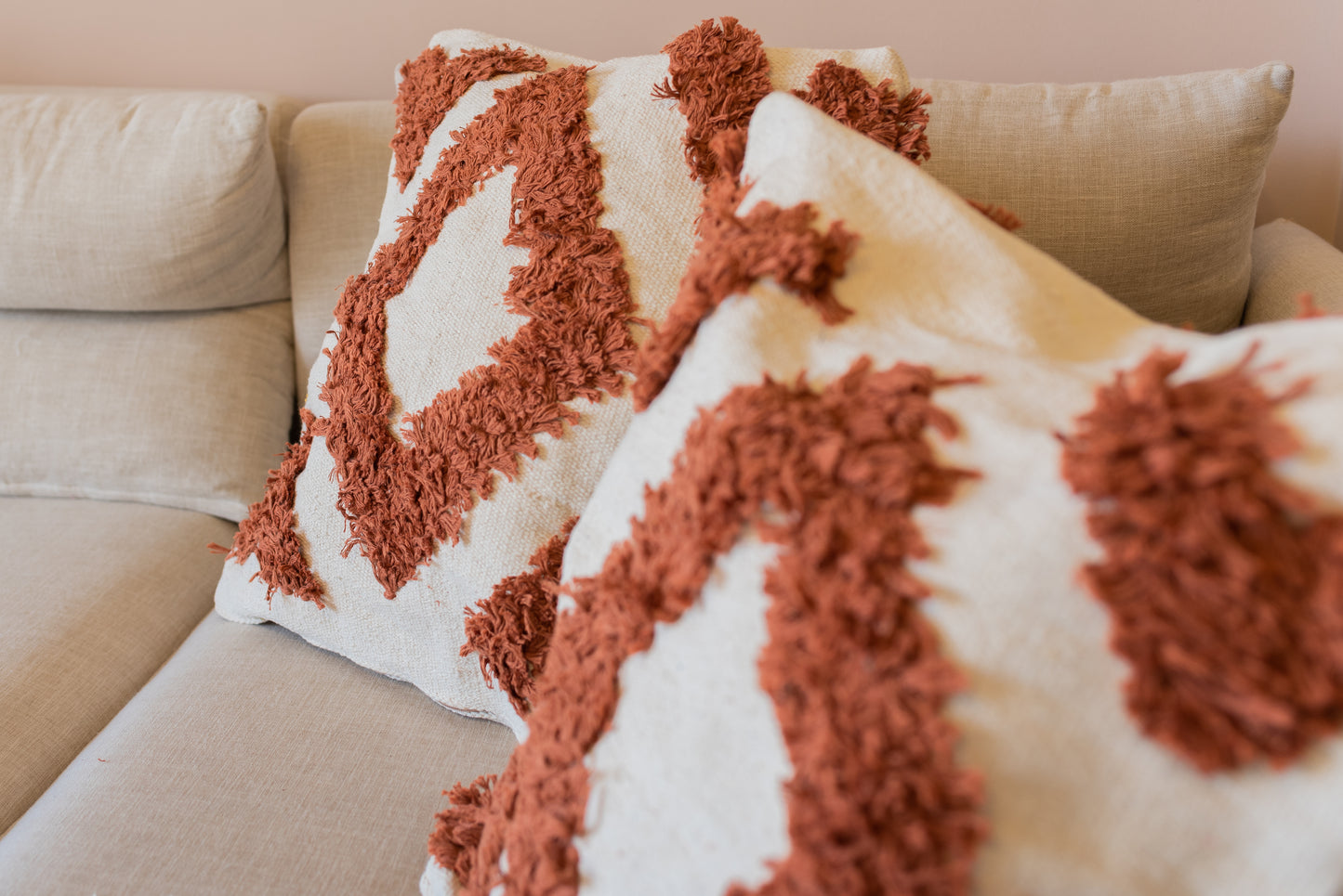 Handmade Kilim Cushions - Beige - Scarlet Karnak