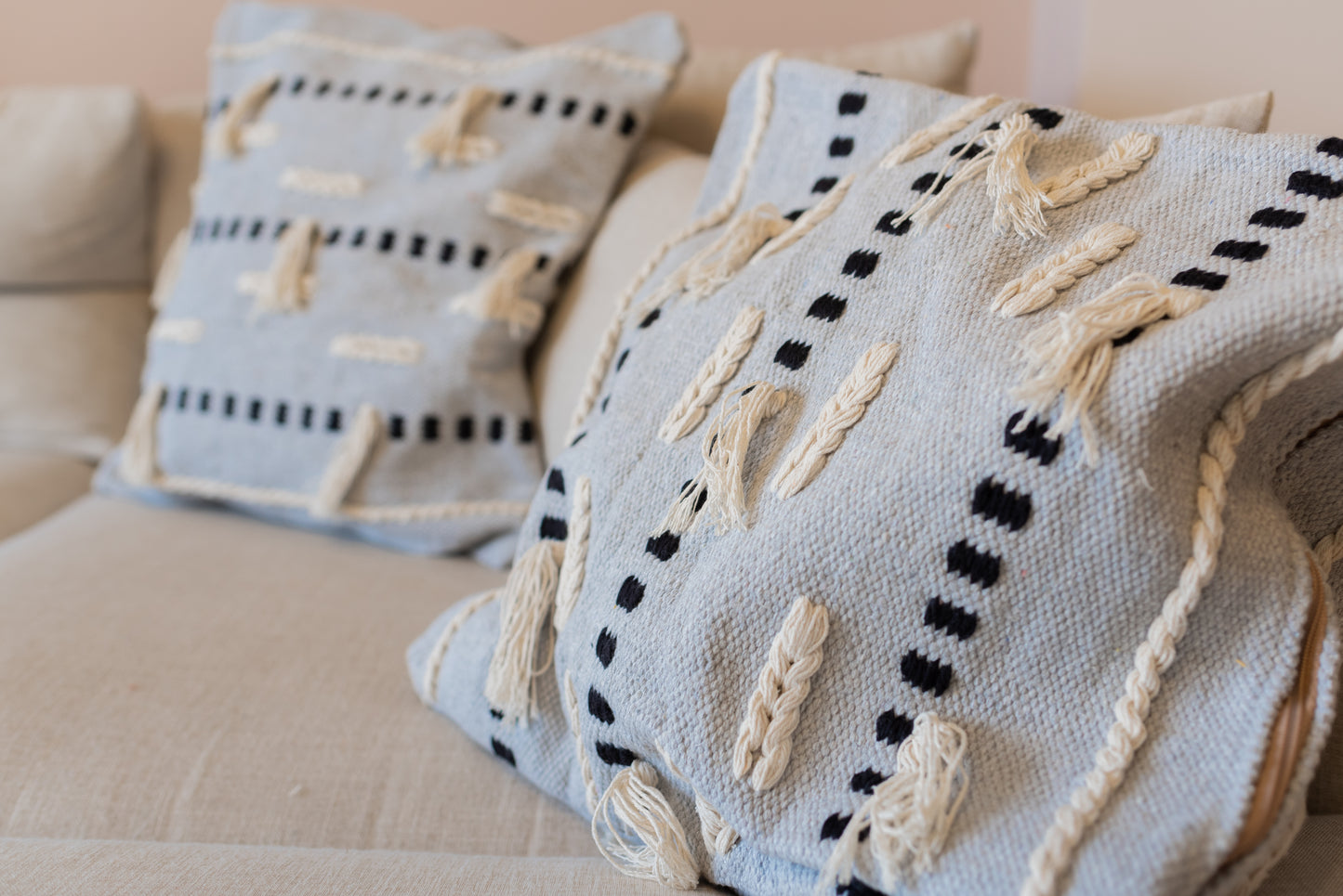 Handmade Kilim Cushions - Beige - Lotus Dream