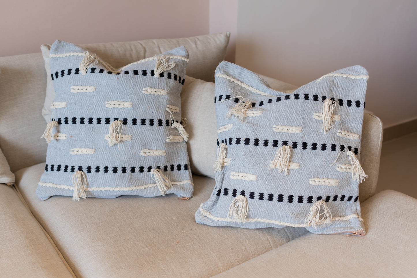 Handmade Kilim Cushions - Beige - Lotus Dream