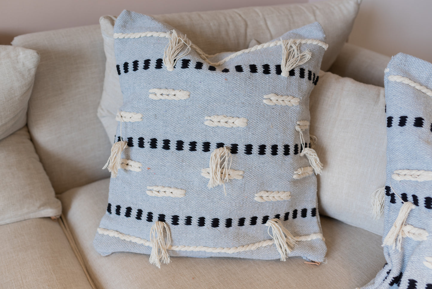 Handmade Kilim Cushions - Beige - Lotus Dream