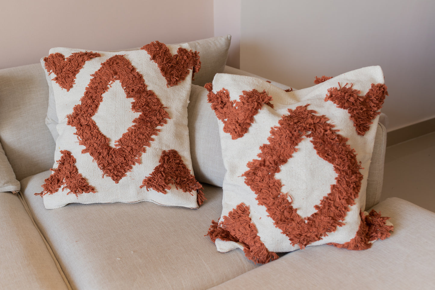 Handmade Kilim Cushions - Beige - Scarlet Karnak