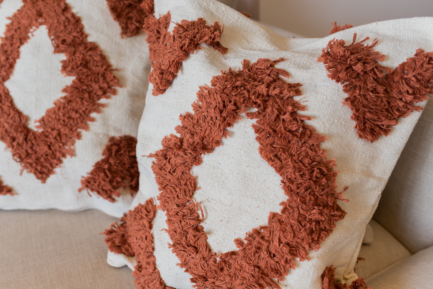 Handmade Kilim Cushions - Beige - Scarlet Karnak