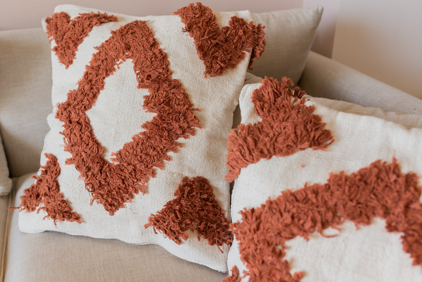 Handmade Kilim Cushions - Beige - Scarlet Karnak
